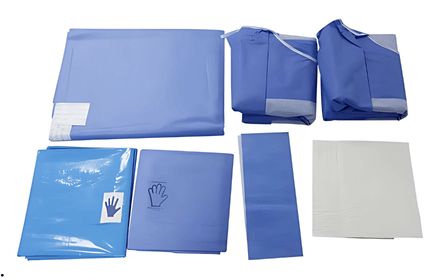 Sterile surgical drapes and drape sets for hospital and operating room use